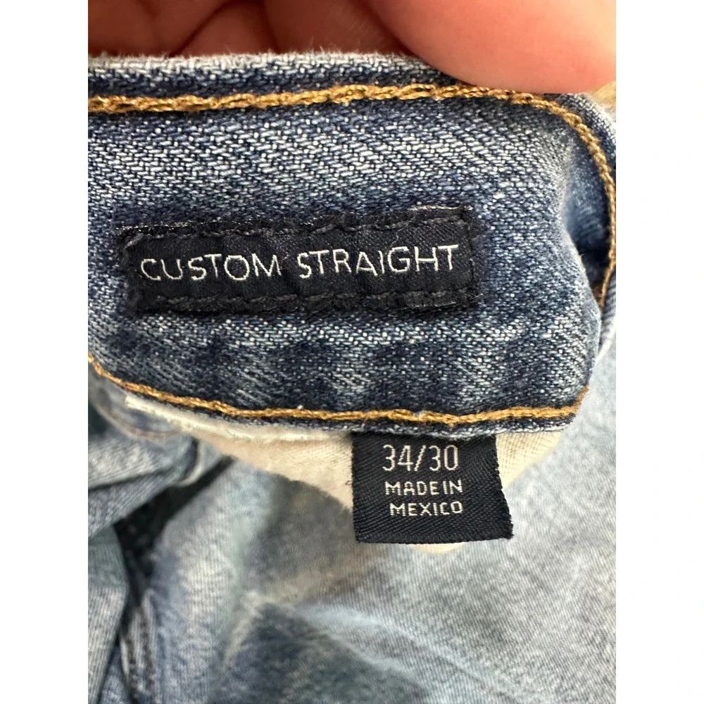 Vintage‎ Tommy Hilfiger Custom Straight Mens Blue Denim Jeans 34x30 Medium Wash